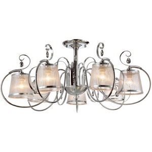 Изображение товара Люстра потолочная накладная с металлической арматурой Freya Simone FR2020-CL-07-CH с подвесками