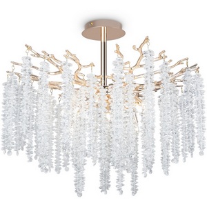 Изображение товара Потолочная люстра хрустальная на штанге Freya Mineral FR1010CL-08G форма ветки