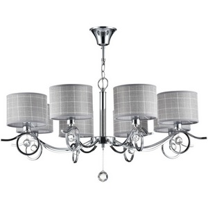 Изображение товара Люстра с узором в клетку с подвесками из хрусталя Freya Bertrand FR5906-PL-08-CH