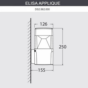 Изображение товара Настенный уличный светильник IP55 Fumagalli Elisa DS2.562.000.WXD1L