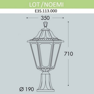 Изображение товара Наземный фонарь IP55 Fumagalli Noemi E35.113.000.VXH27