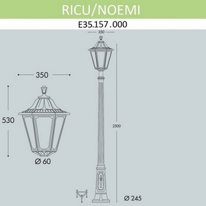 Изображение товара Наземный фонарь IP55 Fumagalli Noemi E35.157.000.AXH27