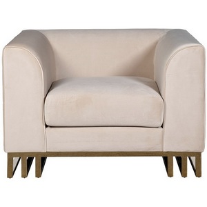 Изображение товара Кресло Lucerne велюр бежевое 110*86*75см Garda Decor арт.102AN-20491