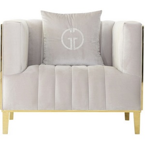 Изображение товара Кресло Garda Decor 102AN-KRES-8681-SER (Золото/Серый)