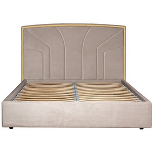 Изображение товара Кровать с реечным основанием Garda Decor 102AN-KRO-3180-SER (Черный/Серый)