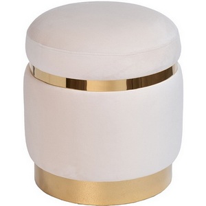 Изображение товара Пуф велюр кремовый d40*45см Garda Decor арт.102AN-PUF-1913-KRE