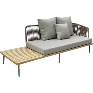 Изображение товара Диван трехместный правосторонний "BAYLEY" уличный серый 220*84*75см Garda Decor арт.129KN-03046