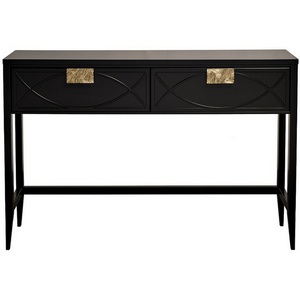 Изображение товара Консольный стол с ящиком Garda Decor 151SV-00003 (Черный) (прямоугольная столешница, 4 ножки)