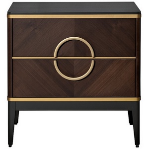 Изображение товара 151SV-10001 Тумба прикроватная шпон 2 ящика 60*60*40см Garda Decor