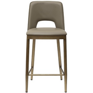 Изображение товара Стул барный экокожа бежевый+бронза 43*46*93см Garda Decor 163YH-16574