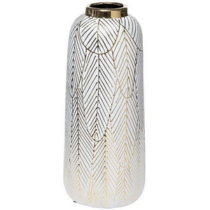 Изображение товара Ваза керамическая с золотым принтом d15х35 см Garda Decor 18H2859-20