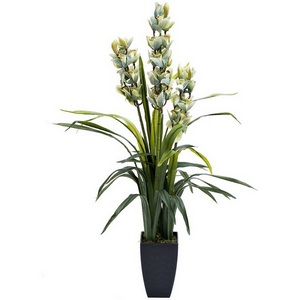 Изображение товара Орхидея CYMBIDIUM искусств. лаймовая в горшке h110 см Garda Decor 29BJ-911-33
