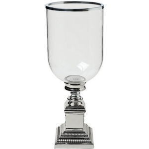 Изображение товара Ваза-подсвечник стеклянная с метал.основанием 18х18х47 см Garda Decor 2K38906-MS