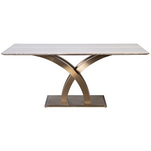 Изображение товара Кухонный стол Garda Decor 33FS-21103STOL/OB (Золото/Темное дерево) (прямоугольная столешница)