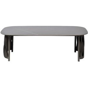 Изображение товара Стол журнальный уличный Оливер серый 77*130*43см Garda Decor 39AR-00403 (прямоугольная столешница, 2 ножки)