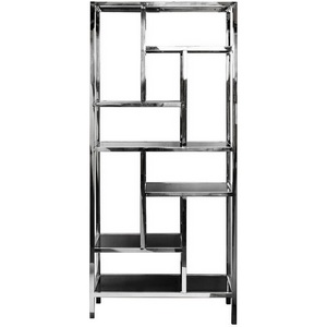 Изображение товара Стеллаж Garda Decor 46AS-SH1076-SILVER (Хром/Черный)