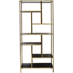 Изображение товара 46AS-SH1452-GOLD Стеллаж золотистый/темн.ст. 80*35*180см Garda Decor