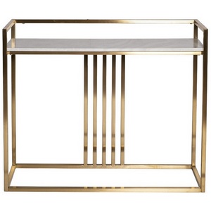 Изображение товара Консольный стол Garda Decor 47ED-182KONS-ZOL (Золото/Белый) (прямоугольная столешница)