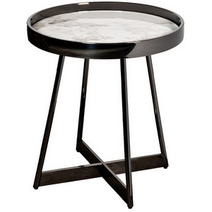 Изображение товара Стол журнальный белый/черный хром 50*50*55см Garda Decor 47ED-28020