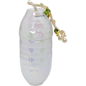 Изображение товара Ваза керамич. с крышкой перламутровая 16х12х33 см Garda Decor 55RD6396L