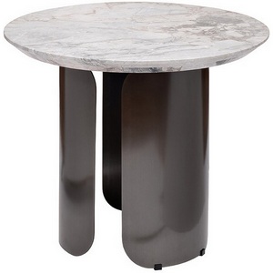 Изображение товара Стол журнальный натур.серый мрамор d 60*50см Garda Decor 57EL-79702 (круглая столешница)