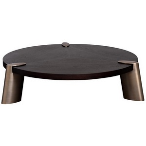 Изображение товара Стол журнальный Kong темный орех d138*33см, столешница d120 Garda Decor 58DB-CT17191