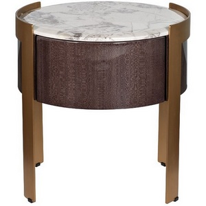 Изображение товара Тумба прикроватная Garda Decor 58DB-NS20001 (Золото/Белый мрамор)