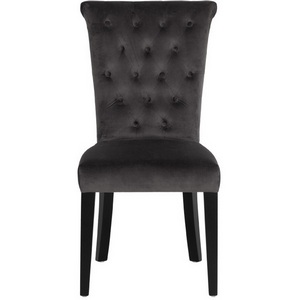 Изображение товара Обеденный стул Garda Decor 597-2K-СЕРЫЙ-Riv96 (Черный/Черный)