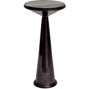 Изображение товара 69-21534 Стол журнальный мрамор/метал. цвет черный d31,5*h66см Garda Decor