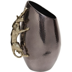 Изображение товара Ваза декор.металлич. "Ягуар" черн./зол. 21х15х29 см Garda Decor 69-120176