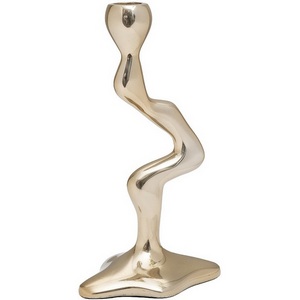 Изображение товара Подсвечник декоративный "Flow" металл цвет золото 12,5х12,5х24 см Garda Decor 69-22676