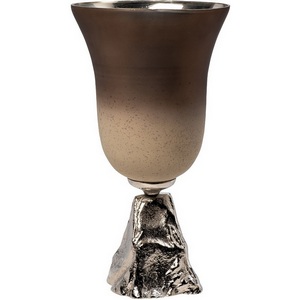 Изображение товара Ваза стекл. матовая на металл. основании d20х39 см Garda Decor 71PN-31705