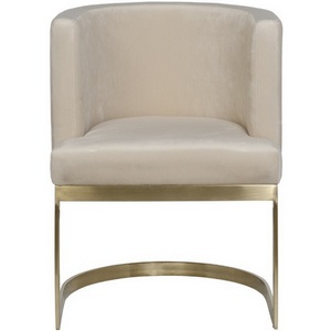 Изображение товара 76AR-612GOLD-CR Стул велюр св.бежевый/матовое золото 58*59*78см Garda Decor