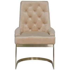 Изображение товара Обеденный стул Garda Decor 76AR-6210GOLD-BG (Золото/Бежевый)