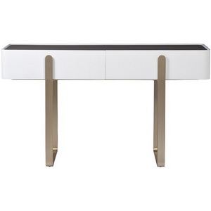 Изображение товара Консоль светлая с металл. каркасом 140*40*82см Garda Decor 77IP-20862 (прямоугольная столешница, I I-образная опора)