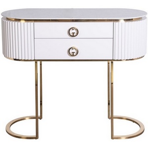 Изображение товара Консоль с ящиком LUCIANO 100*42*85см Garda Decor 77IP-GD010-KONS (овальная столешница, 2 ножки)