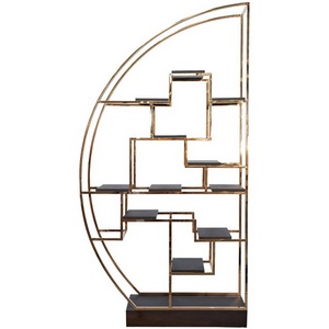 Изображение товара Стеллаж Garda Decor 77IP-SH1003 (Золото/Черный)