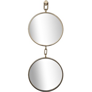 Изображение товара Зеркало на подвесе двойное рама металл. цвет золото d35см Garda Decor арт.79MAL-9231-86G