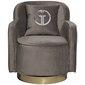 Изображение товара 87YY-KRES-2182 SER Кресло вращающееся велюр серый 76*85*82см Garda Decor
