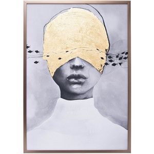 Изображение товара Холст "Затмение-2" 100х70 см, багет (латунь),поталь Garda Decor 89VOR-ZATMENIE-2