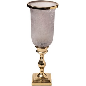 Изображение товара Подсвечник стеклянный дымчатый на поставке d10х40 см Garda Decor 94PR-4640