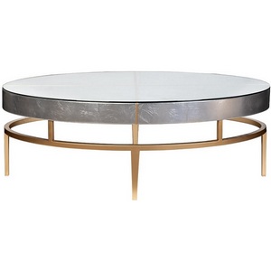 Изображение товара Стол журнальный Futuro серебристый 132*76*46см Garda Decor ART-2705-CF (овальная столешница)