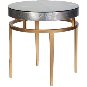 Изображение товара Журнальный стол Garda Decor ART-2705-ET (Золото, Серебро) (круглая столешница, 4 ножки)