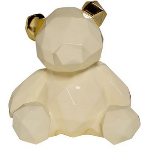 Изображение товара Статуэтка "Мишка" белая маленькая 20х19х15 см Garda Decor D1738