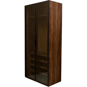 Изображение товара GD-10004-2 Шкаф Alto двухдверн c выдвижными ящиками, цвет дуб Барокко, дверцы стекло 100*57*228.5см Garda Decor