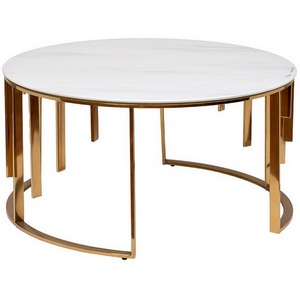 Изображение товара GY-10006 Стол журнальный мрам.стекло/золото d90*43см Garda Decor