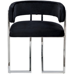Изображение товара Стул велюр черный/хром 60*55*73см Garda Decor арт.GY-8504STUL-CHERN