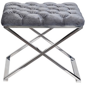 Изображение товара Пуфик Garda Decor GY-BEN8008-GR (Хром/Серый)