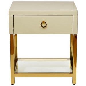 Изображение товара Тумба прикроватная Garda Decor KFC763E7 (Золото/Бежевый)