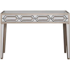 Изображение товара Консоль с ящиком зеркальная 120*35*80см Garda Decor KFG045 (прямоугольная столешница, 4 ножки)